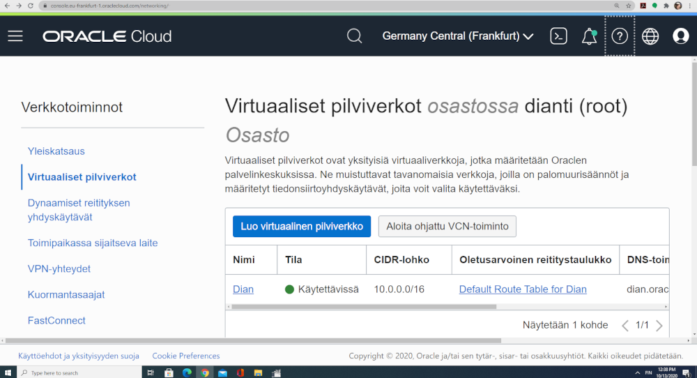 Virtuaalinen pilviverkko